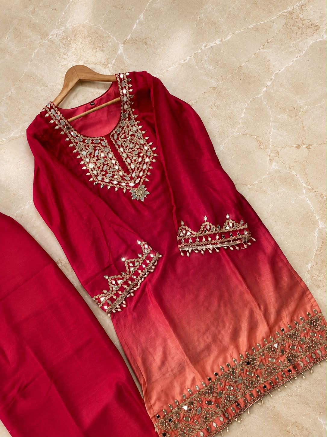 Pink Ombre Suit Set
