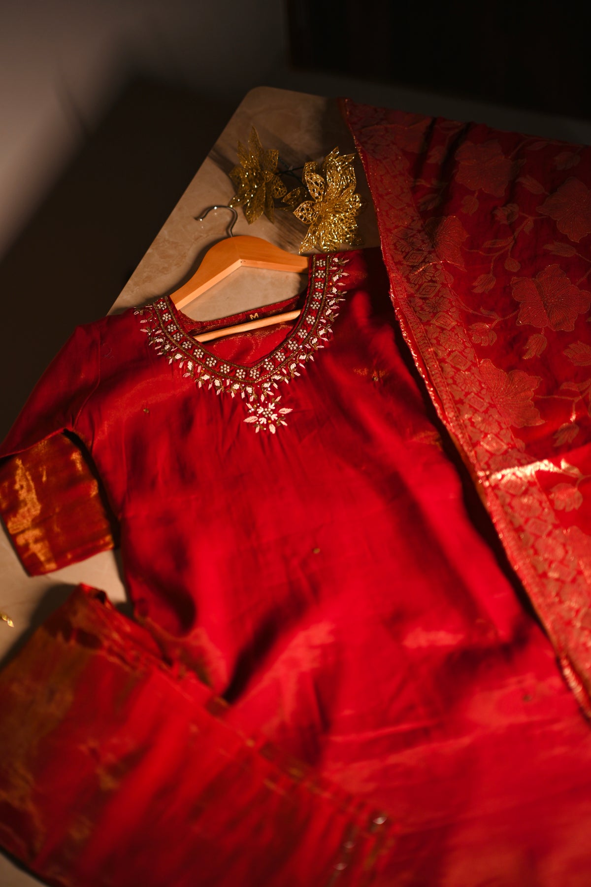 Crimson Maroon Suit set